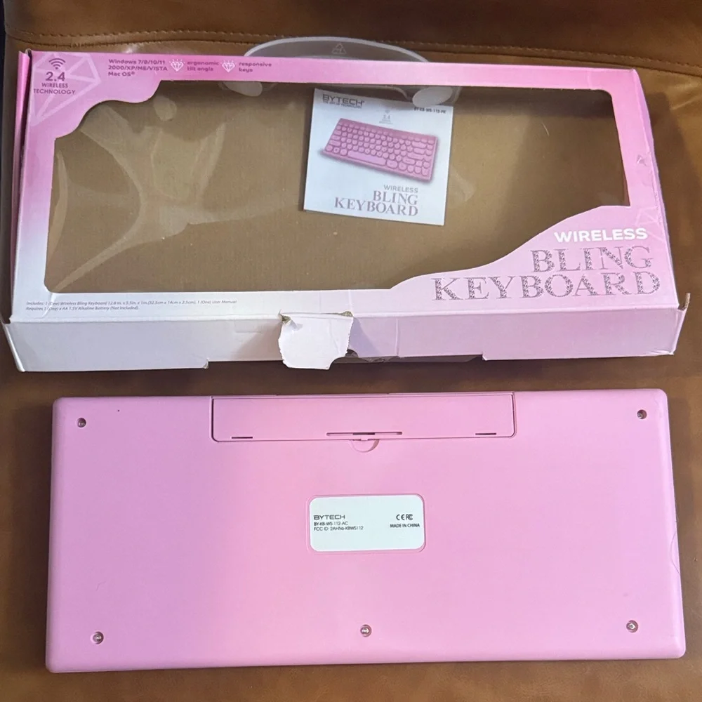 Wireless Bling Keyboard - Pink